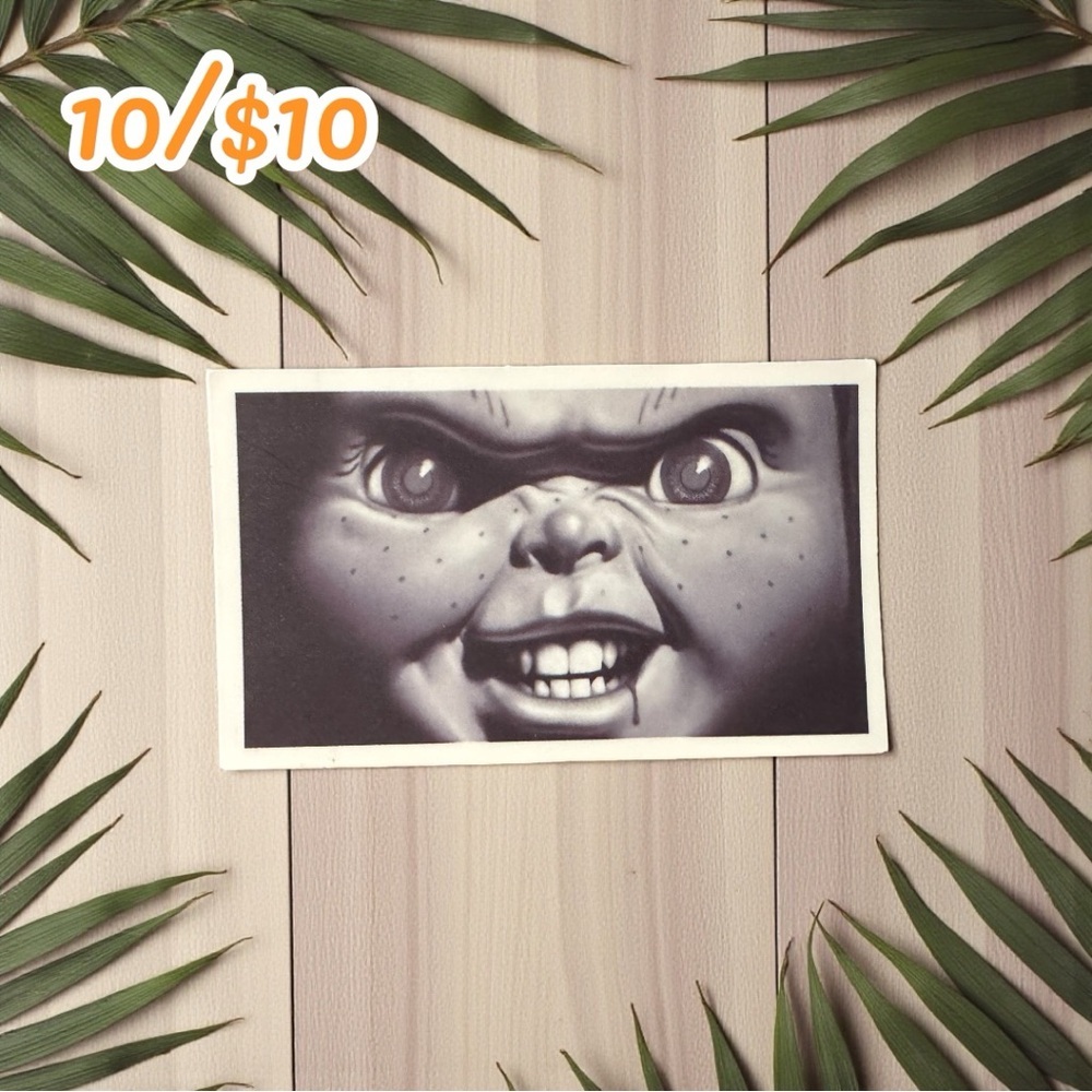 CHUCKY Face Close-Up Sticker – Creepy Child’s Play Matte | 2.5” | 10 for $10